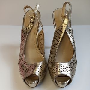 Gold BCBGeneration Sandal Heels